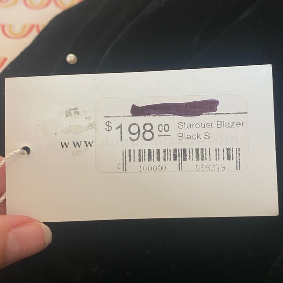 NWT Donna Mizani Stardust Black Velvet Blazer - Picture 6 of 6
